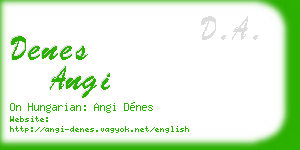 denes angi business card