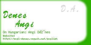 denes angi business card